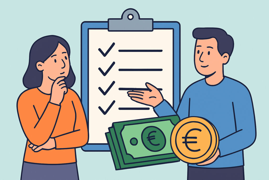 Vipin kustannusvertailu eri summilla – 100 eurosta 2000 euroon